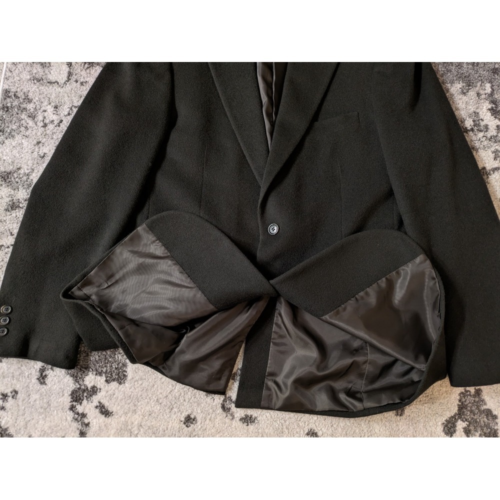 Brooks 346 Mens Jacket 42L Black Camel Hair 2 Button Blazer Sport Coat - Picture 5 of 12